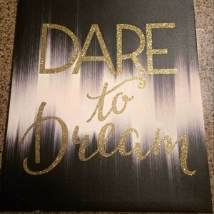 Gold and Black Inspirational Wall Art